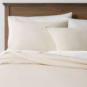 Threshold - 3pc California King Space Dyed Cotton Linen Duvet  Khaki